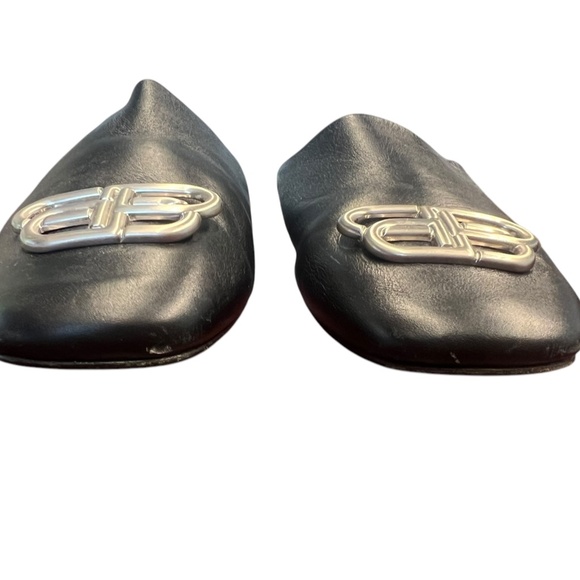 Balenciaga Leather Mules Black Square-Toes used condition IT mens 42 - Picture 2 of 8